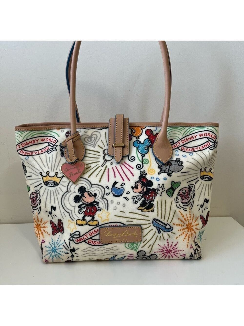 Dooney & Bourke x Disney White Sketch Cindy Tote